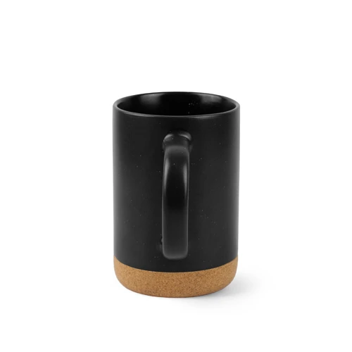 CONSTELLATION CORK. 320 ml-es kerámia bögre parafa talppal Fekete 