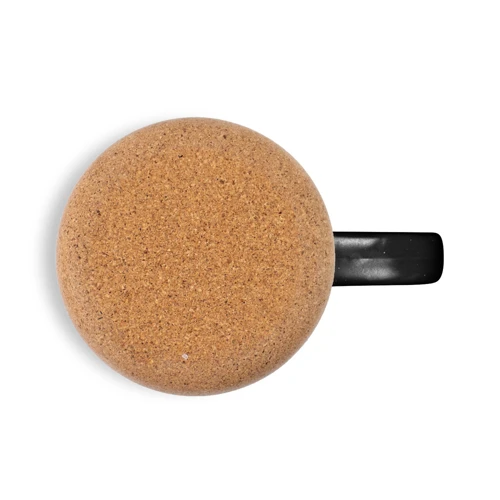 CONSTELLATION CORK. 320 ml-es kerámia bögre parafa talppal Fekete 