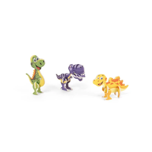 DINOSAURUS. Dínó alakú 3D puzzle papírból-ből Natúr 