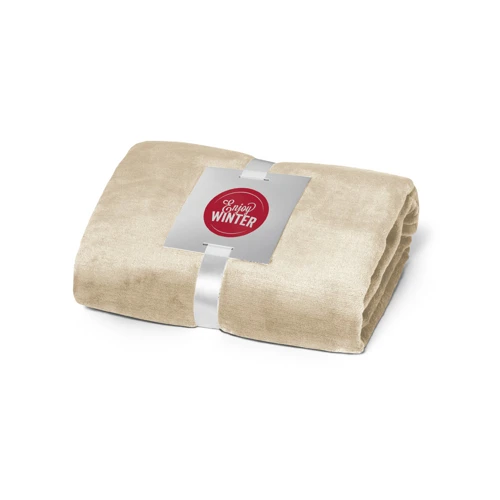 DYLEAF. (240 g/m²)-es polár takaró személyre szabható kártyaszalaggal Bézs 