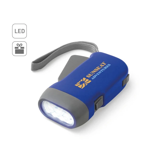 EDDIE. Dinamós elemlámpa, 3 LED-del Kék 