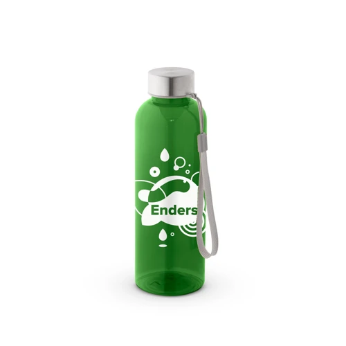 ENDERS M. Újrahasznosított PET (100% rPET) palack fényes, áttetsző kivitelben 600 ml Zöld 