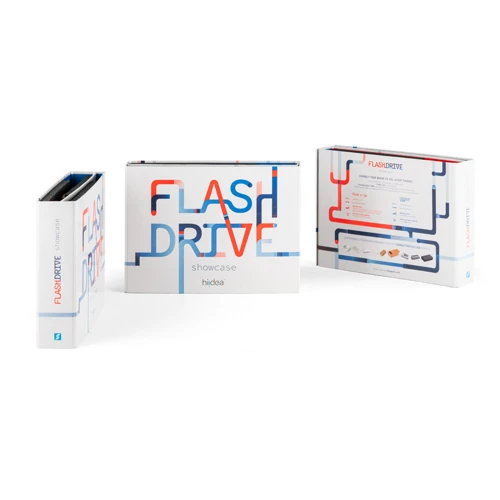 FLASH DRIVE SHOWCASE. Emblémázott pendrive bemutató készlet Vegyes színek 