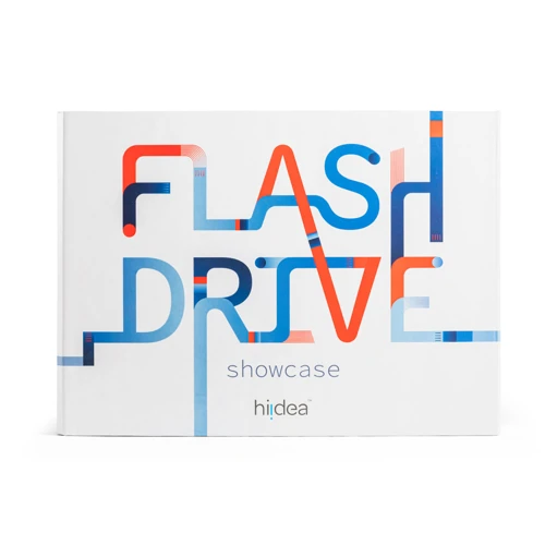 FLASH DRIVE SHOWCASE. Emblémázott pendrive bemutató készlet Vegyes színek 