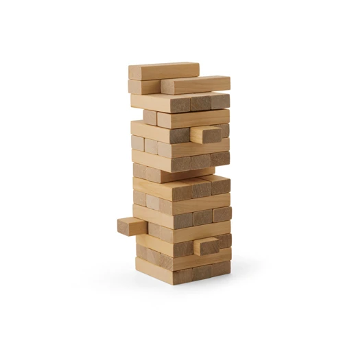 FLIK. Fajáték (jenga) 54 db fakockával Világos natúr 
