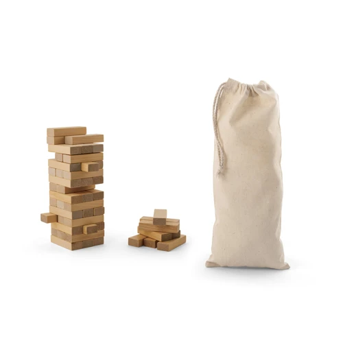 FLIK. Fajáték (jenga) 54 db fakockával Világos natúr 