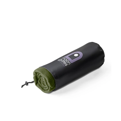 GALLIOT. Polar takaró (180 g/m²) újrahasznosított poliészterből (100% rPET) Fekete 