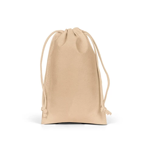 GIFT BAG S. Kis nem szőtt, hátizsák stílusú táska (60 g/m²) Világos barna 