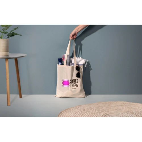 GIZA. 100% újrahasznosított pamut táska (140 g/m²) Világos natúr 