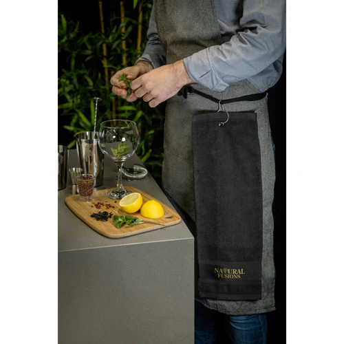 GOLFI. Többfunkciós pamut törölköző (430 g/m²) Fekete 
