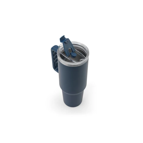 JOYNER XL. Nagy, rozsdamentes acél utazóbögre (91% újrahasznosított), vákuumszigetelt duplafalú, matt felületű, 1300 ml Sötétkék 