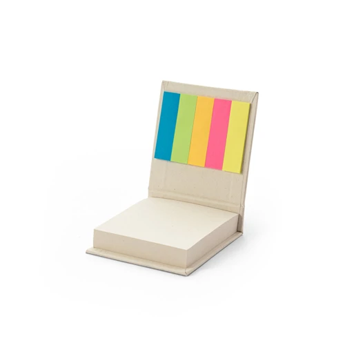 KAIRON. 2 az 1-ben irodai szett, 100% újrahasznosított papírból, 6 darab öntapadó jegyzettömbbel Fehér 