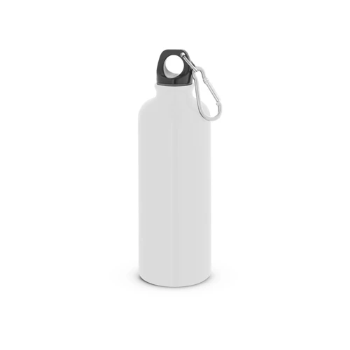 KELCE. Egyfalú rozsdamentes acél palack karabinerrel 550 ml Fehér 