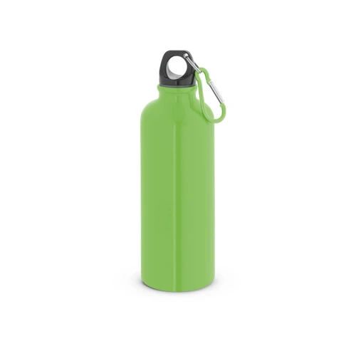 KELCE. Egyfalú rozsdamentes acél palack karabinerrel 550 ml Világos zöld 