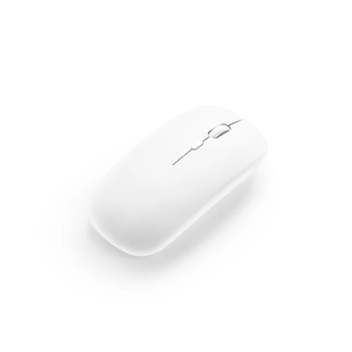 KHAN. Vezeték nélküli egér 500mAh akkumulátorral újrahasznosított ABS-ből (100% rABS) Fehér 