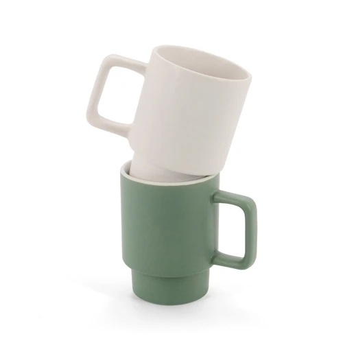 KUERTEN. Matt felületű kerámia bögre, 330 ml Keki zöld 