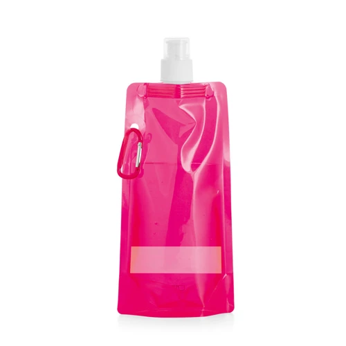 KWILL. 460 ml-es PE összecsukható palack Rózsaszín 
