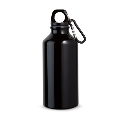 LANDSCAPE S. Alumínium sport palack karabinerrel 400 ml Fekete 