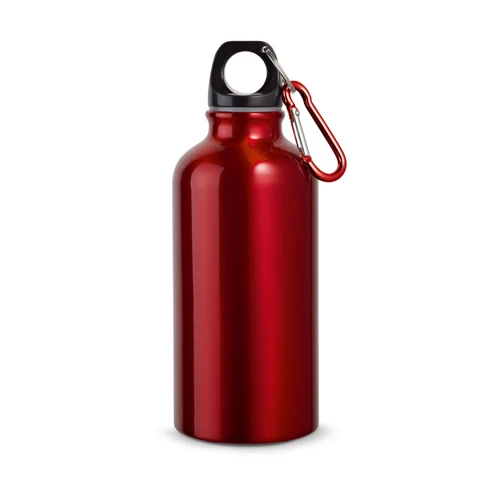 LANDSCAPE S. Alumínium sport palack karabinerrel 400 ml Piros 