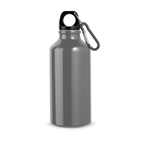 LANDSCAPE S. Alumínium sport palack karabinerrel 400 ml Sötét fém 