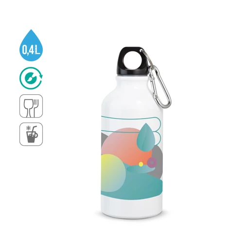 LANDSCAPE SUB. 400 ml-es szublimációs sportpalack Fehér 