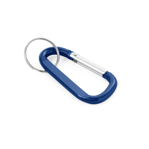 MATTHEW. Alumínium karabiner kulcstartóval Királykék 