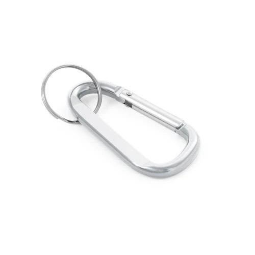 MATTHEW. Alumínium karabiner kulcstartóval Ezüst 