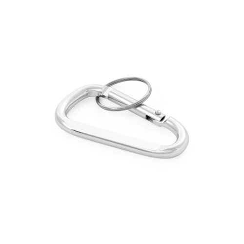 MATTHEW. Alumínium karabiner kulcstartóval Ezüst 