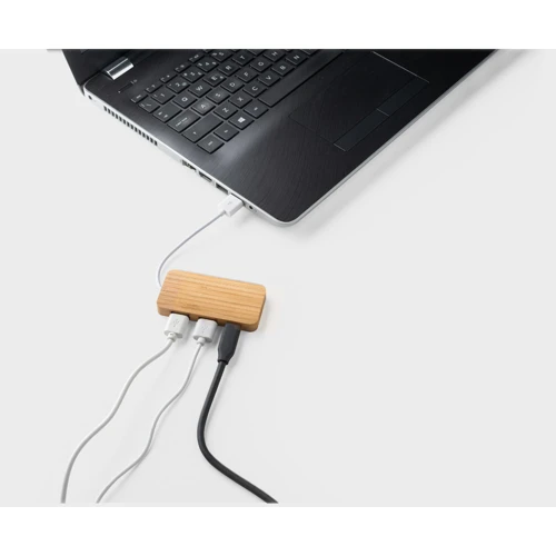 MOSER. HUB 2 USB-A és 1 USB-C porttal bambuszból Natúr 
