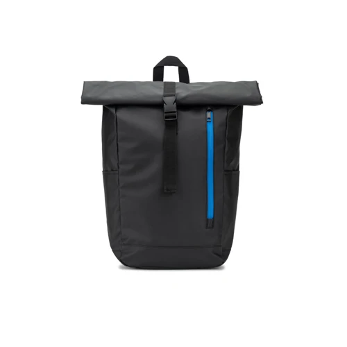OSASCO BPACK. Rolltop hátizsák cipzáras rendszerrel, amely lehetővé teszi a felsőrész feltekerését a hátizsák térfogatának megfelelően, 600D újrahasznosított poliészterből készült Királykék 