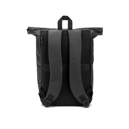 OSASCO BPACK. Rolltop hátizsák cipzáras rendszerrel, amely lehetővé teszi a felsőrész feltekerését a hátizsák térfogatának megfelelően, 600D újrahasznosított poliészterből készült Királykék 