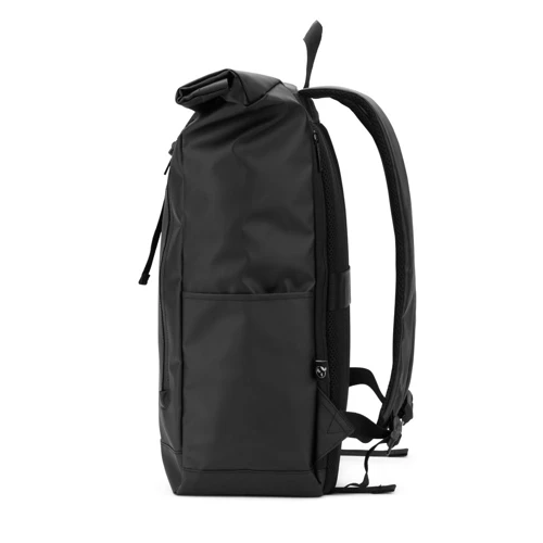 OSASCO BPACK. Rolltop hátizsák cipzáras rendszerrel, amely lehetővé teszi a felsőrész feltekerését a hátizsák térfogatának megfelelően, 600D újrahasznosított poliészterből készült Királykék 
