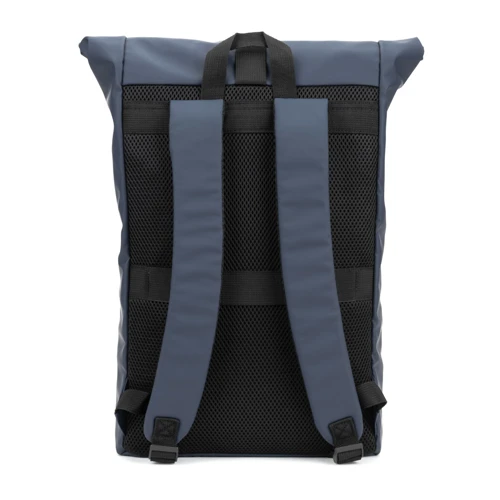 PORTLAND. PU roll top hátizsák 16" laptop zsebbel Kék 