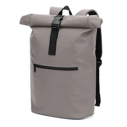 PORTLAND. PU roll top hátizsák 16" laptop zsebbel Szürke 