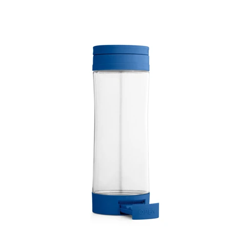 QUINTANA. Sportos üvegpalack PP kupakkal 390 ml Királykék 
