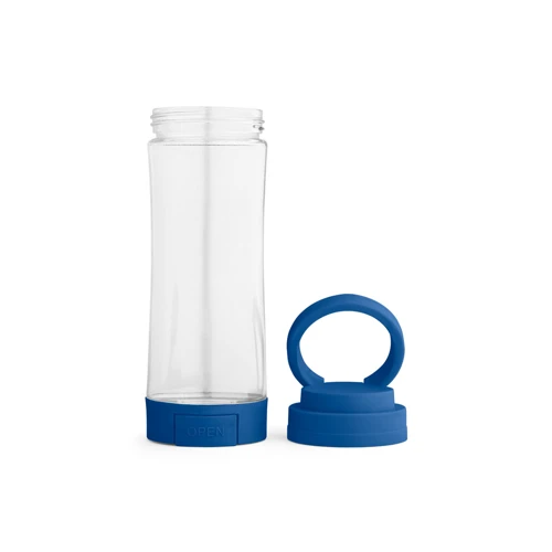 QUINTANA. Sportos üvegpalack PP kupakkal 390 ml Királykék 
