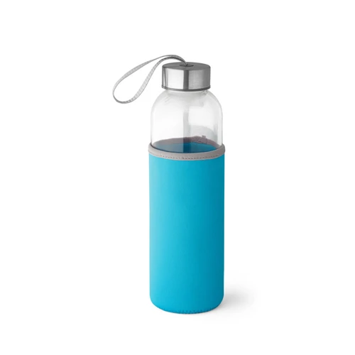 RAISE. Üveg és rozsdamentes acél sport palack 520 mL Világoskék 