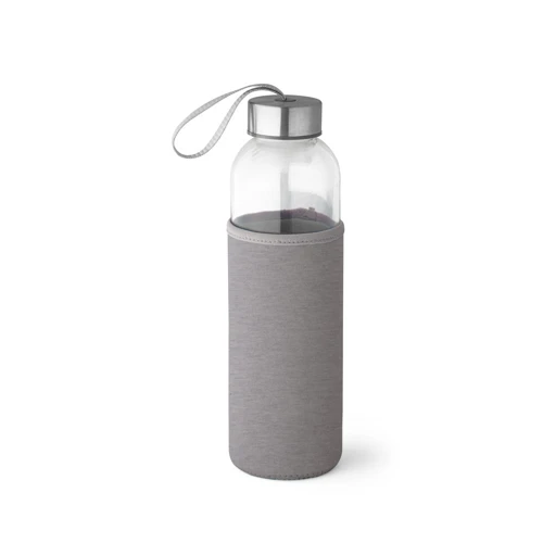 RAISE. Üveg és rozsdamentes acél sport palack 520 mL Világos szürke 