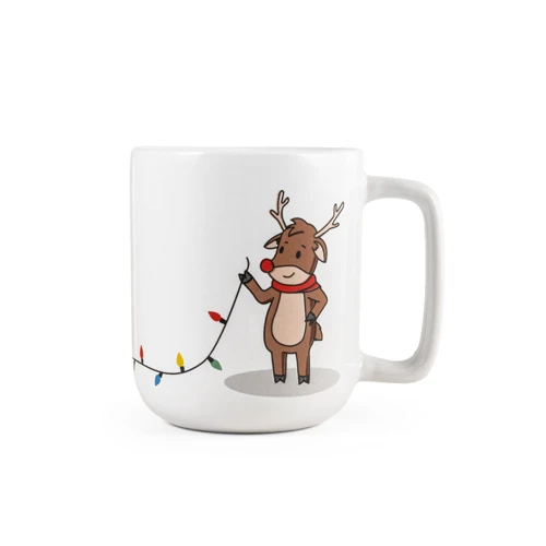 REINDEER. Bögre karácsonyi mintával 330 ml Fehér 