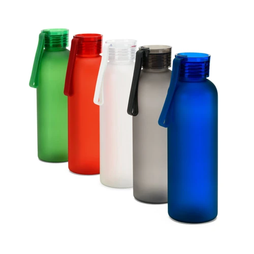RIO rPET. Újrahasznosított PET (100% rPET) palack matt kivitelben 600 ml Fekete 
