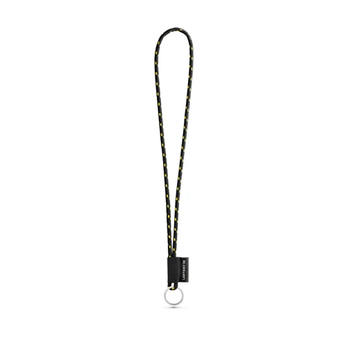 SET Lanyard NAUTIC Long (Ø 5 mm) Ø 32 mm-es gyűrűvel Fekete Sárga 