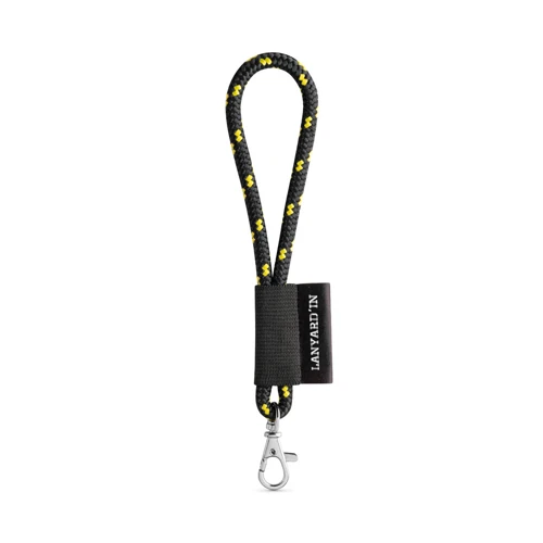 SET Lanyard NAUTIC Short (Ø 5 mm) 9 mm-es karabinerrel Fekete Sárga 