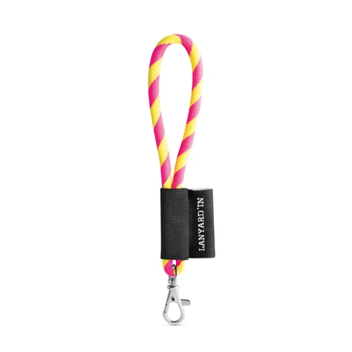 SET Lanyard TUBE Short (Ø 7 mm) 9 mm-es karabinerrel Hexakróm sárga Hexakróm rózsaszín 