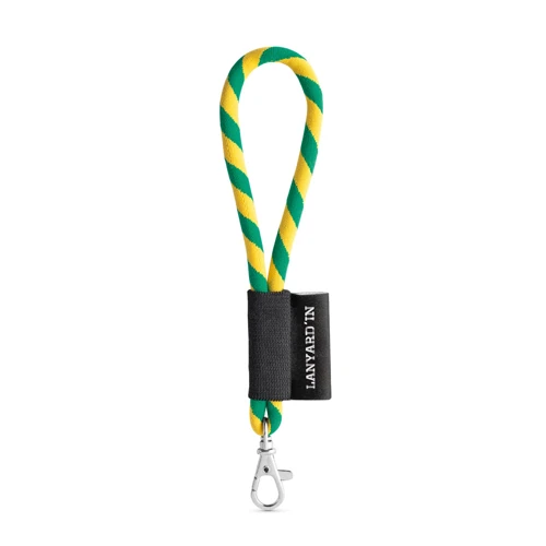 SET Lanyard TUBE Short (Ø 7 mm) 9 mm-es karabinerrel Sárga Zöld 