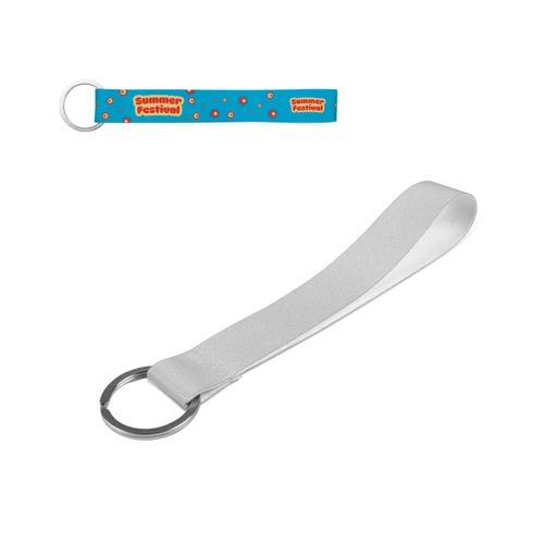 SLOUGH. SET Nyakpánt SUBLIMATION Rövid II (20 mm) újrahasznosított poliészterből (100% rPET) Ø 32 mm-es gyűrűvel 301 - Fehér 