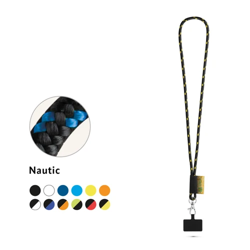 STAFFORD. NAUTIC nyakpánt szett, hosszú (Ø 7 mm), 9 mm-es karabinerrel és mobiltelefon-tartóval 304 - Világoskék 