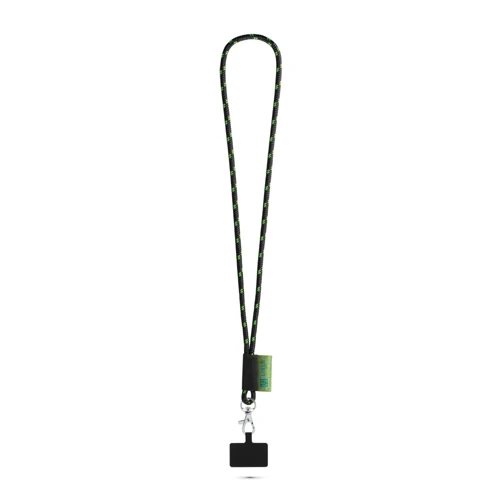 STAFFORD. NAUTIC nyakpánt szett, hosszú (Ø 7 mm), 9 mm-es karabinerrel és mobiltelefon-tartóval Fekete Zöld 