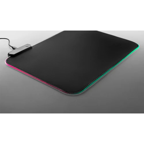 THORNE MOUSEPAD RGB. Gamer egéralátét RGB LED fényekkel poliészterből Fekete 