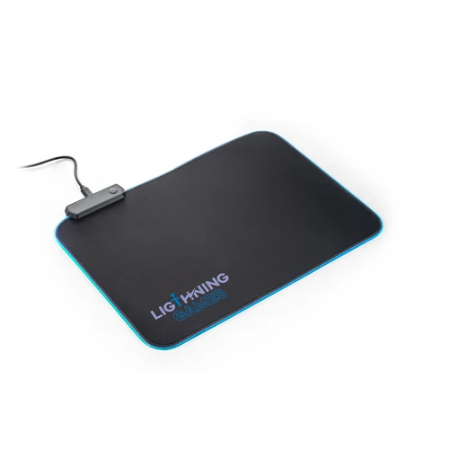 THORNE MOUSEPAD RGB. Gamer egéralátét RGB LED fényekkel poliészterből Fekete 