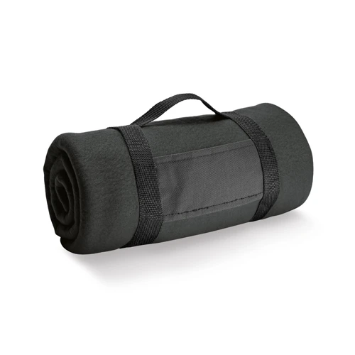 THORPE. Polár takaró levehető fogantyúval (180 g/m²) Fekete 